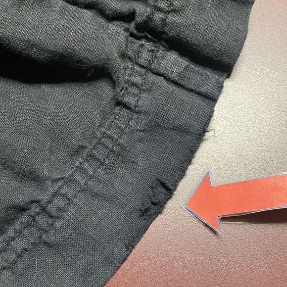 ATHLETA Black Linen Reverie Drawstring Waist Pull-On Pants - Picture 9 of 11